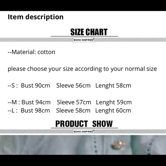 Boho White embroidered eyelet button up Blouse - Picture 12 of 12